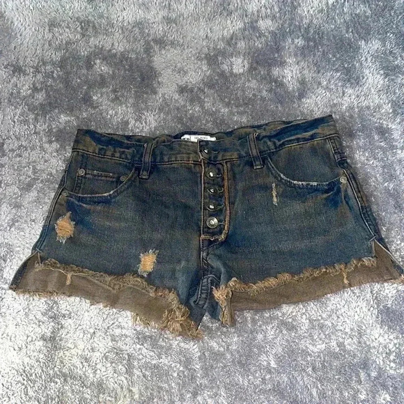 Free people acid wash shorts - Picture 1 of 9